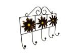 Porta Toalha de de Ferro para Banheiro Artesanal Rústico Decorativo com Flores - Libertas rosas artesanato