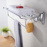 Porta Toalha Luxo Cromado Dobravel Pendurar Banheiro Casa Hotel - Ab.midia