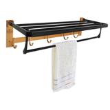 Porta Toalha Luxo Dobravel Dourado Pendurar Banheiro Casa Hotel Aluminio - Ab midia