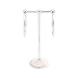 Porta Toalhas Em Aço Inox Niquelado C/ Madre Pérola 5\75X7X13Cm - F9-25459 - Prestige
