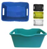 Porta Treco Cestinha Retangular De Plastico Com Alca Colors - Erca plast