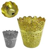 Porta Treco Redondo De Plastico Rattan Flor Colors 12x11cm D - Saz comercio