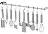 Porta Utensílios E Talheres De Parede 60cm 10 Ganchos - Metalcromo