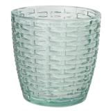 Porta Vela Trama Em Vidro D7,5Xa7,5Cm Transparente - 24718 - L hermitage