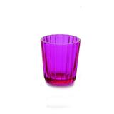 Porta Velas Em Vidro Pink Red Canelado Jogo Com 3 Peças 6 x 5 cm Pink - Cromus