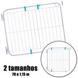 Portao Grade de Seguranca Expansivo de 70 Cm a 1,15 M Branco Pet Util