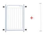 Portão Grade Proteção Criança Bebe Cão + Extensor 5cm - Pet útil