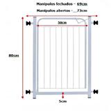 Portão - P/ Porta e Corredor Vão 70cm Crianças, Bebês, Cães - Prodog pet