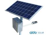 Poste Solar Gerador Energia Autonomo ALDO Solar LED 15W Painel 55W BAT 45A Bluesolar Victron Aluminio S/BASE