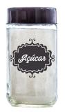 Pote 800ml Açúcar 1 Unidade Preto - Black - Vetrolar
