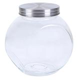 Pote / baleiro de vidro com tampa de inox 2500ml unidade - Wellmix