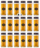 Pote Cilindrinho 330ml Temperos Pacote 18 Unidades Tampa Preta - Black - Vetrolar