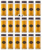 Pote Cilindrinho 330ml Temperos Pacote 18 Unidades Tampa Preta - Black - Vetrolar