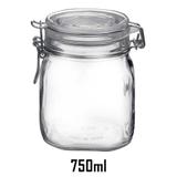 Pote com fechamento hermético 750ml Fido Rocco Bormioli de vidro quadrado