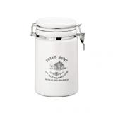 Pote com Fechamento Hermético Porcelana 13cmx22,5cm Lyor Branco