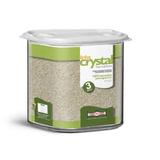 Pote Crystal em Plástico Quadrado com Tampa Branco 3 Litros - Niquelart