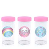 Pote de Acrílico com Tampa Chuva de Amor 70ml 10 unidades - Festabox