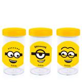 Pote de Acrílico com Tampa Festa Infantil New Minions 70ml 10 unidades - Festabox