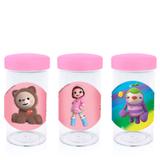 Pote de Acrílico com Tampa Festa Infantil Rainbow Ruby 70ml 10 unidades - Festabox