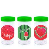 Pote de Acrílico com Tampa Festa Melancia 70ml 10 unidades - Festabox