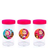 Pote de Acrílico com Tampa Masha e o Urso 70 ml 10 unidades - Festabox