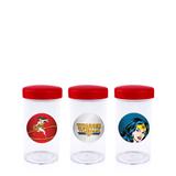 Pote de Acrílico com Tampa Mulher Maravilha 70 ml 10 unidades - Festabox