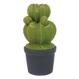 Pote de ceramica com tampa - cactos - verde e cinza escuro - Btc decor