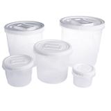 Pote de plastico porta mantimentos com tampa de rosca 5 peca - Plasutil