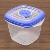 Pote De Plástico Quadrado Flor 450Ml Azul - Sanremo