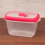 Pote De Plástico Retangular Flor 700Ml Rosa - Sanremo