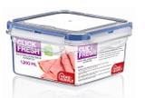 Pote de Polipropileno Click Fresh Quadrado Baixo de 1.200 ML (transparente) - Home suplly