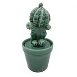 Pote de porcelana cactos verde 11cm x 22,5cm - Btc decor