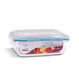 Pote de Vidro 1040ml Retangular Com Tampa Hermética - Casa Linda