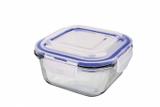 Pote de Vidro 300 Ml Com Tampa Hermética Quadrado Euro