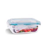 Pote de Vidro 640ml Retangular com Tampa Hermética - Casa Linda