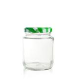Pote de Vidro Belém com Tampa Xadrez Verde e Branco 200ml - Festabox