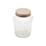 Pote De Vidro Borossilicato Clean Glass Quality Rose Gold E Transparente - Urban