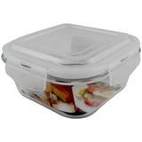 Pote de Vidro com Tampa Hermético 320ml Quadrado - Quality house