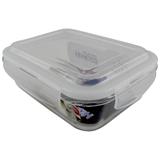 Pote de Vidro com Tampa Hermético 370ml Retangular - Quality house
