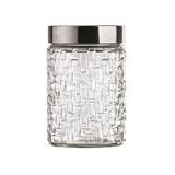 Pote de Vidro com Tampa Inox 1L Rattan Euro
