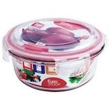 Pote De Vidro Hermético Redondo 920 ml Euro Home Vermelho