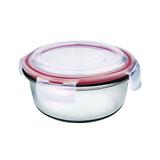 Pote de Vidro Hermético Redondo Euro 620ml Vermelho
