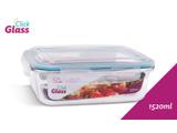Pote de Vidro Hermético Retangular 1520 ml - Casa linda