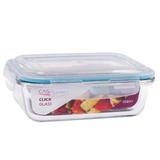 Pote de Vidro Hermético Retangular com Travas 1040 Ml - Casa linda