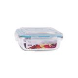 Pote de Vidro Hermético Retangular com Travas 370 ml - Casa linda