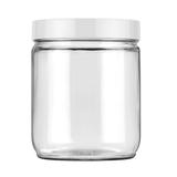 Pote de Vidro Liso 13Cm Tampa Inox Com Rosca Mantimento 1L - Cmz