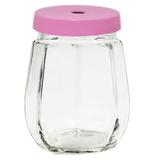 Pote de Vidro Oitavado para Geléia com Tampa Rosa com Furo - Alumiart