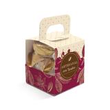 Pote De Vidro P/Bolo C/Suporte Alça Quadrado Sabor Marsala - Cromus
