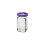 Pote de vidro quadrado para condimentos 160ml - Roxo - Oxford Daily