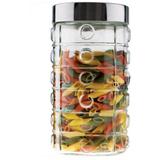 Pote de Vidro Redondo 22cm Tampa Inox com Rosca 1,5 L - Brasino